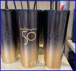 Starbucks 1 Tumbler Thermal Mug LUXURY Black Gold Walt Disney World USesort