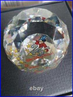 Swarovski Crystal 1997 Walt Disney World Mickey 25th Anniversary Paperweight