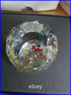 Swarovski Crystal 1997 Walt Disney World Mickey 25th Anniversary Paperweight