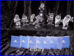 Swarovski crystal Walt Disney world snow white and 7 dwarfs boxed mint uk