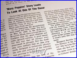 The Disney World 1965 JULIE ANDREWS Academy Award Issue Walt Disney Mary Poppins