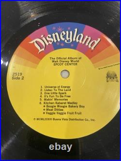 The Official Album Of Walt Disney World EPCOT CENTER (1983) LP Disneyland 2519