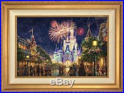 Thomas Kinkade Main Street USA 18 x 27 LE S/N Canvas Framed Walt Disney World