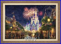 Thomas Kinkade Main Street, U. S. A. Walt Disney World 28x42 LE G/P Canvas Framed