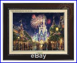 Thomas Kinkade Main Street, U. S. A. Walt Disney World Classic (Espresso Frame)