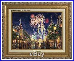 Thomas Kinkade Main Street, U. S. A. Walt Disney World Classic (Gold Frame)