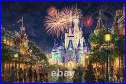 Thomas Kinkade Main Street U. S. A. Walt Disney World SN Paper 27x18