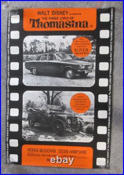 Three Lives Of Thomasina Original 1963 Rover Car Promotional Poster Walt Disney