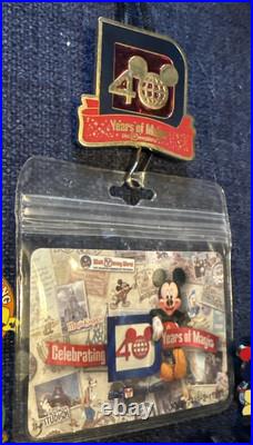 Trading Pins Lot Of 86 Walt Disney World Vintage Rare Plus 40 Year Lanyard