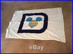Ultra Rare Walt Disney World used flag globe logo park used