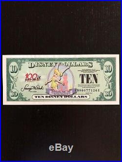 VERY RARE 2002 $10 D series Disney Dollars Walt Disney World Tinker Bell Low #