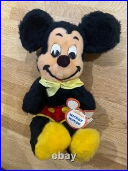 VINTAGE 1971 Mickey Mouse Plush Walt Disney World Inaugural Snap Ring & TAGS