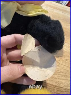 VINTAGE 1971 Mickey Mouse Plush Walt Disney World Inaugural Snap Ring & TAGS