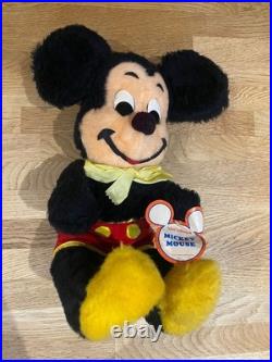 VINTAGE 1971 Mickey Mouse Plush Walt Disney World Inaugural Snap Ring & TAGS