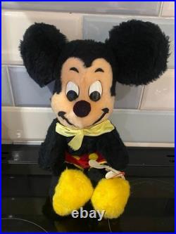 VINTAGE 1971 Mickey Mouse Plush Walt Disney World Inaugural Snap Ring & TAGS