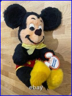 VINTAGE 1971 Mickey Mouse Plush Walt Disney World Inaugural Snap Ring & TAGS