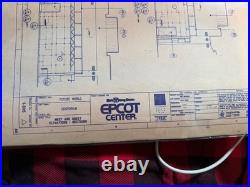 VINTAGE BLUEPRINT Authentic WALT DISNEY WORLD EPCOT CENTORIUM FUTUREWORLD