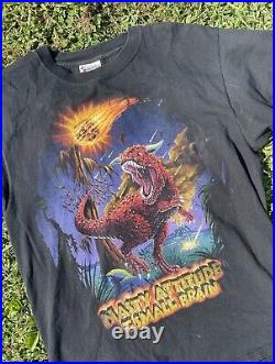 VINTAGE Disney World COUNTDOWN TO EXTINCTION Dinosaur Ride Dbl Sided T-shirt USA