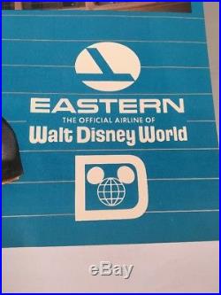 VINTAGE EASTERN AIRLINES WALT DISNEY WORLD 1983 Poster 30x40 MICKEY MOUSE