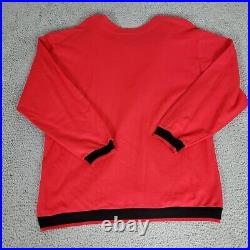 VINTAGE Walt Disney World Sweater Adult Large Red USA Cardigan New Mickey