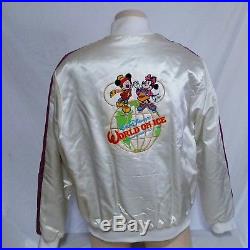 VTG 1990 Walt Disney World On Ice Satin Jacket 80s Mickey Mouse 90s Coat Pooh XL