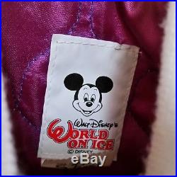 VTG 1990 Walt Disney World On Ice Satin Jacket 80s Mickey Mouse 90s Coat Pooh XL