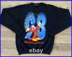 VTG 1998 Walt Disney World Sorcerers Apprentice Mickey Mouse Sweatshirt USA SZ M