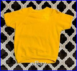 VTG 70s Walt Disney World Classic Mustard Raglan Short Sleeve Sweatshirt M