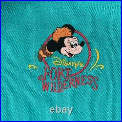VTG Fort Wilderness Walt Disney World Men's Mickey Crocket Polo Shirt. Medium