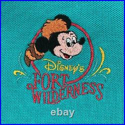 VTG Fort Wilderness Walt Disney World Men's Mickey Crocket Polo Shirt. Medium