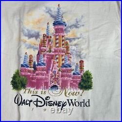 VTG Walt Disney World 25th Anniversary Castle Cake Shirt Two Sided 1997 M Rare