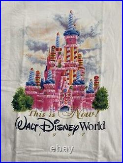 VTG Walt Disney World 25th Anniversary Castle Cake Shirt Two Sided 1997 XL MINT