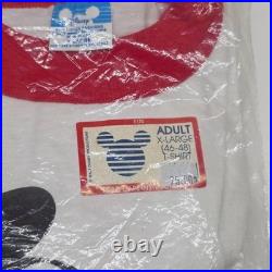 VTG Walt Disney World Raglan Shirt Adult XL Mickey Mouse 80s NWT