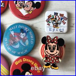 VTg Mickey Mouse Walt Disney World Land Theme Park Pin Badges Epcot Club 1970s