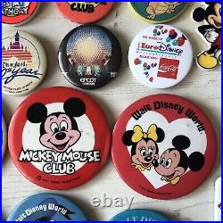 VTg Mickey Mouse Walt Disney World Land Theme Park Pin Badges Epcot Club 1970s
