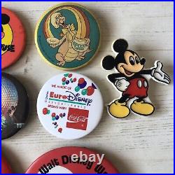 VTg Mickey Mouse Walt Disney World Land Theme Park Pin Badges Epcot Club 1970s