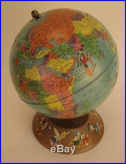 Vintage 1950's Rand McNally Walt Disney World Globe