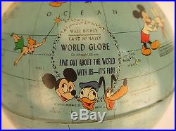 Vintage 1950's Rand McNally Walt Disney World Globe