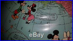 Vintage 1950's Rand McNally Walt Disney World Globe VERY RARE HARD FIND UNIQUE