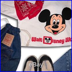 Vintage 1950's Walt Disney World Mickey Mouse Tropix Togs Ringer Tee T-Shirt