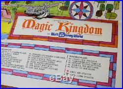 Vintage 1970's Walt Disney World Magic Kingdom Original Souvenir Map
