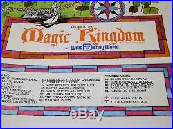 Vintage 1970's Walt Disney World Magic Kingdom Original Souvenir Map (#2)