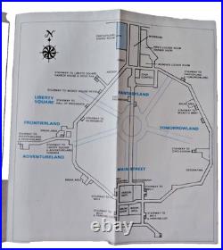 Vintage 1974 Walt Disney World Road Atlas For Cast Members Foldout Map