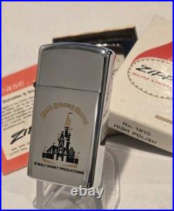 Vintage 1975 Zippo Lighter Walt Disney World Cinderella's Castle Disneyland NEW