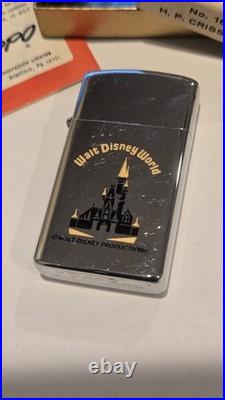 Vintage 1975 Zippo Lighter Walt Disney World Cinderella's Castle Disneyland NEW