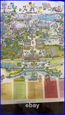 Vintage 1979 Walt Disney World Magic Kingdom Map & Souvenir Guide