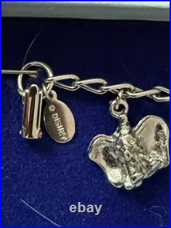 Vintage 1980s Walt Disney World Metal Charm Bracelet 6 Disney Characters Rare