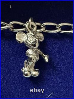 Vintage 1980s Walt Disney World Metal Charm Bracelet 6 Disney Characters Rare