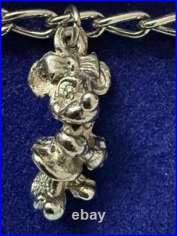 Vintage 1980s Walt Disney World Metal Charm Bracelet 6 Disney Characters Rare