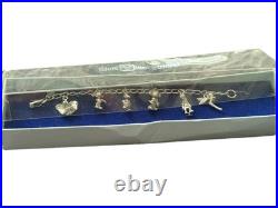 Vintage 1980s Walt Disney World Metal Charm Bracelet 6 Disney Characters Rare